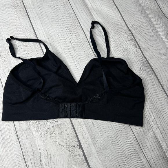 DKNY Black Wireless Seeamless Bralette No Padding Size Medium - Picture 4 of 6